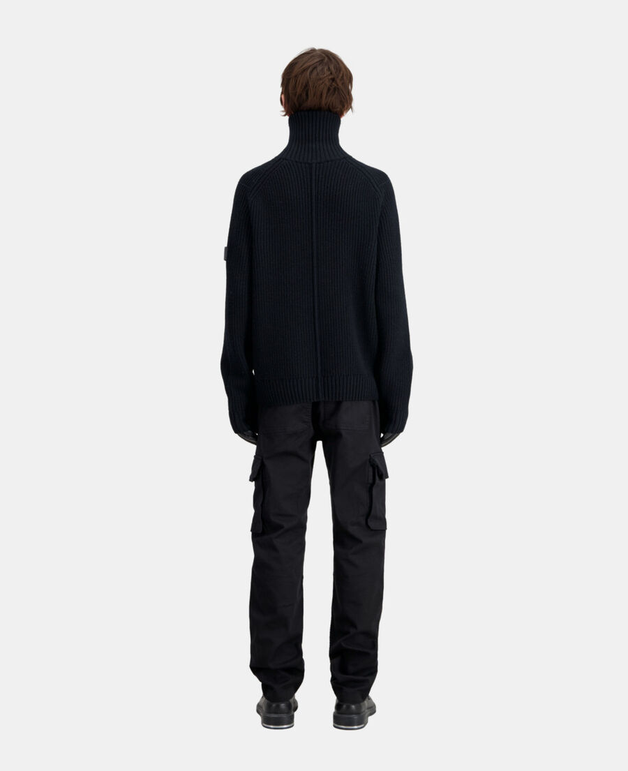 black wool sweater