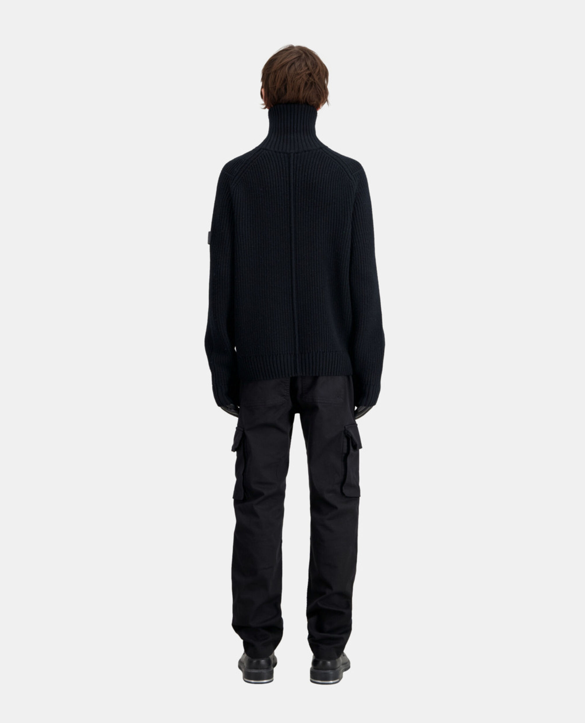 Black wool sweater, BLACK, hi-res image number null