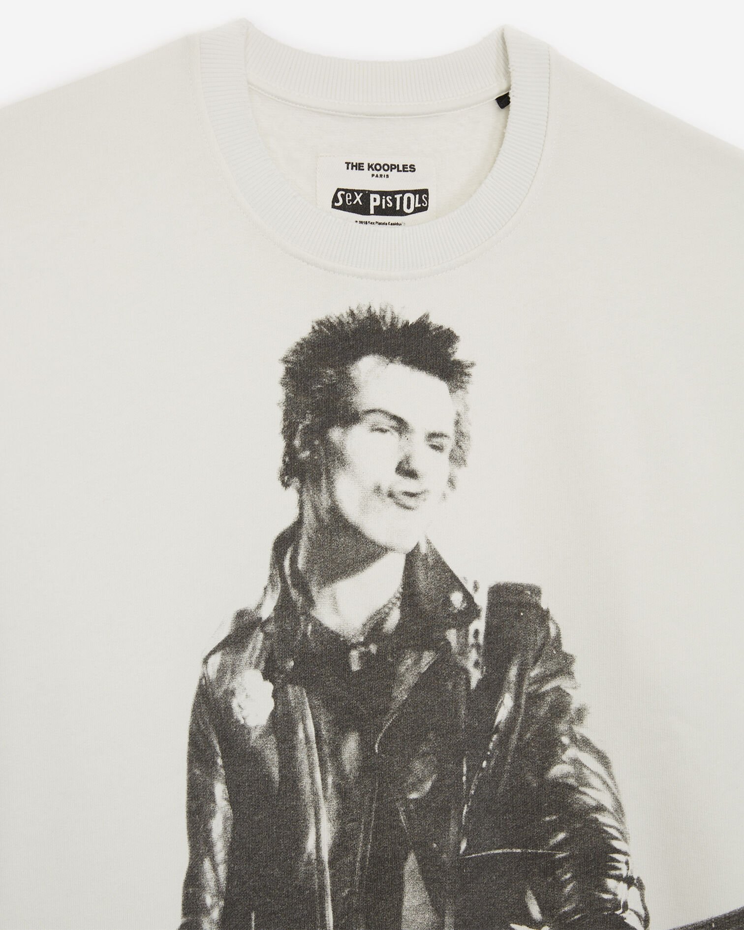 Sweat blanc en coton à sérigraphie SEX PISTOLS, ECRU, hi-res image number null