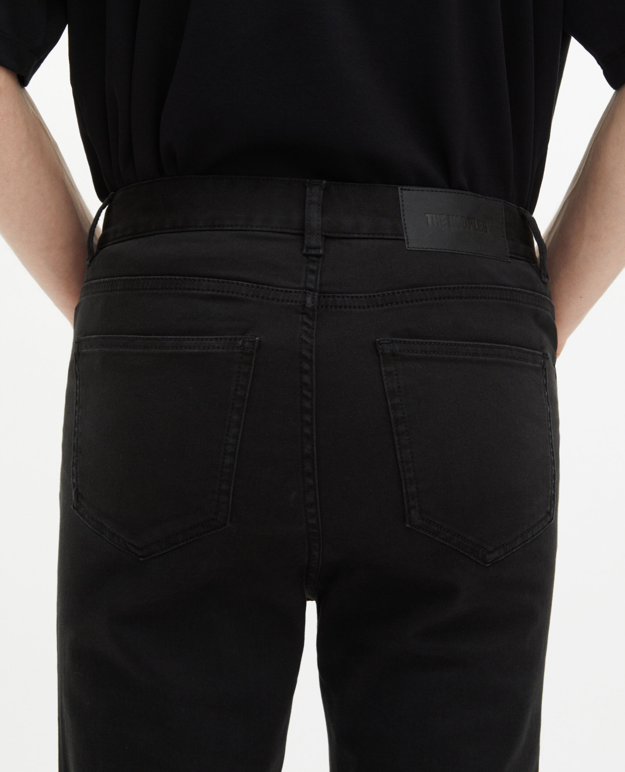 Schwarze Slim-Fit-Jeans, BLACK, hi-res image number null