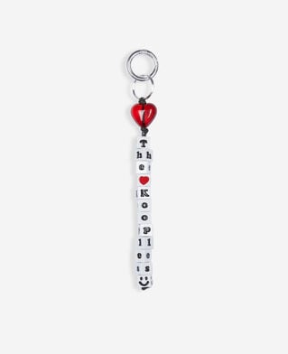 The Kooples FEMME WHITE bijou de sac à perles blanc et rouge