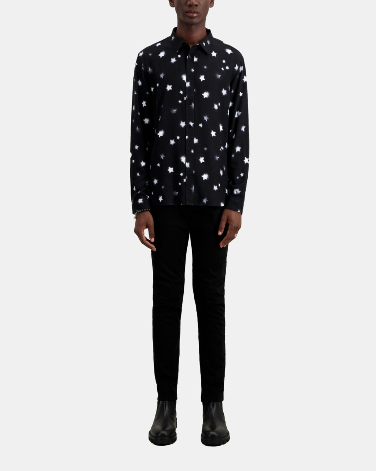 The Kooples MEN BLACK printed shirt