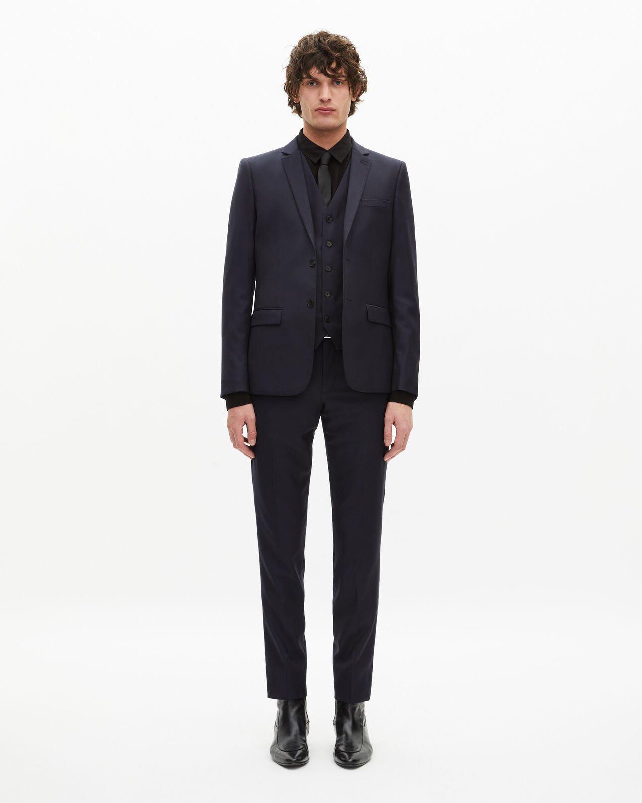 The Kooples HOMBRE DARK NAVY chaqueta de traje recta de lana azul