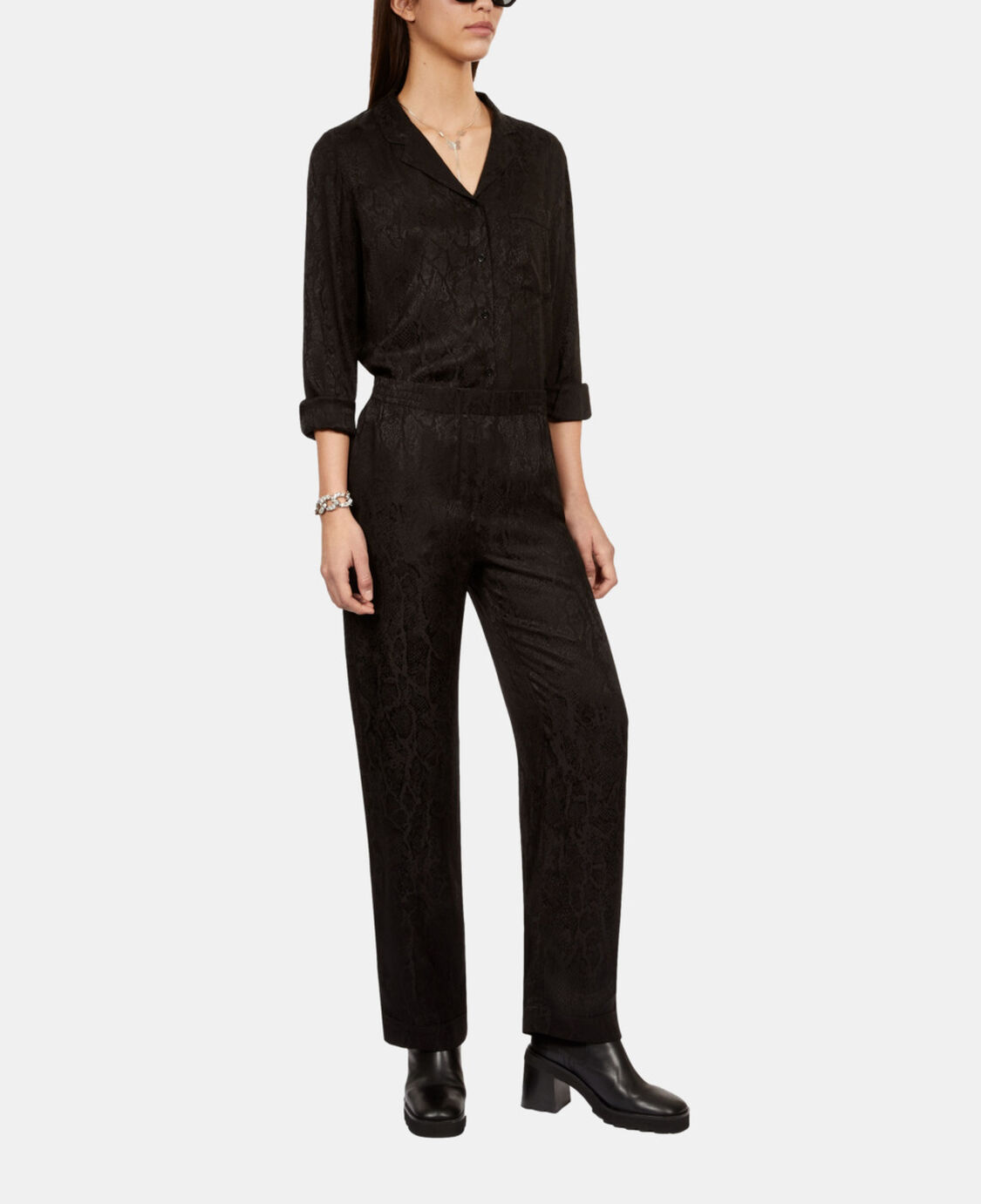 black-snakeskin-jacquard-trousers-the-kooples