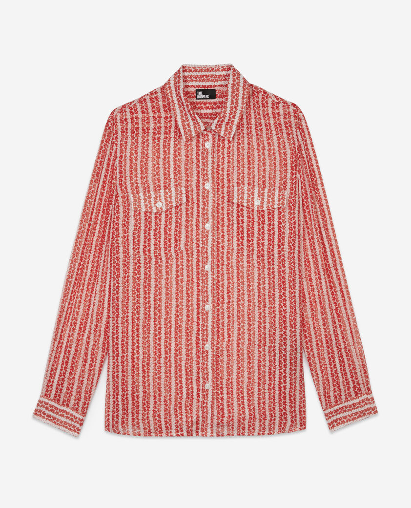 The Kooples WOMEN RED WHITE printed shirt