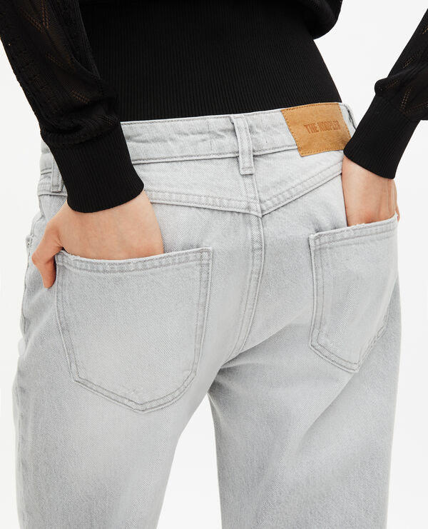 The Kooples FEMME GREY jean droit gris clair