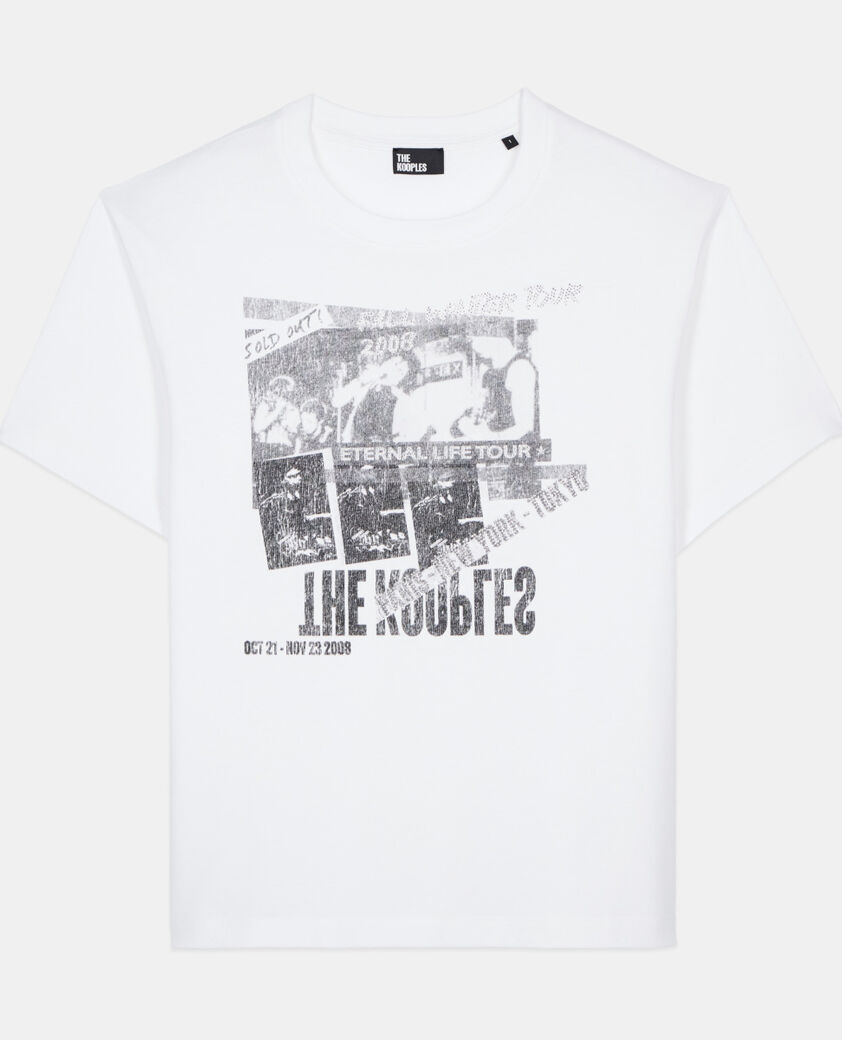 The Kooples WOMEN WHITE white eternal life tour serigraphy t-shirt