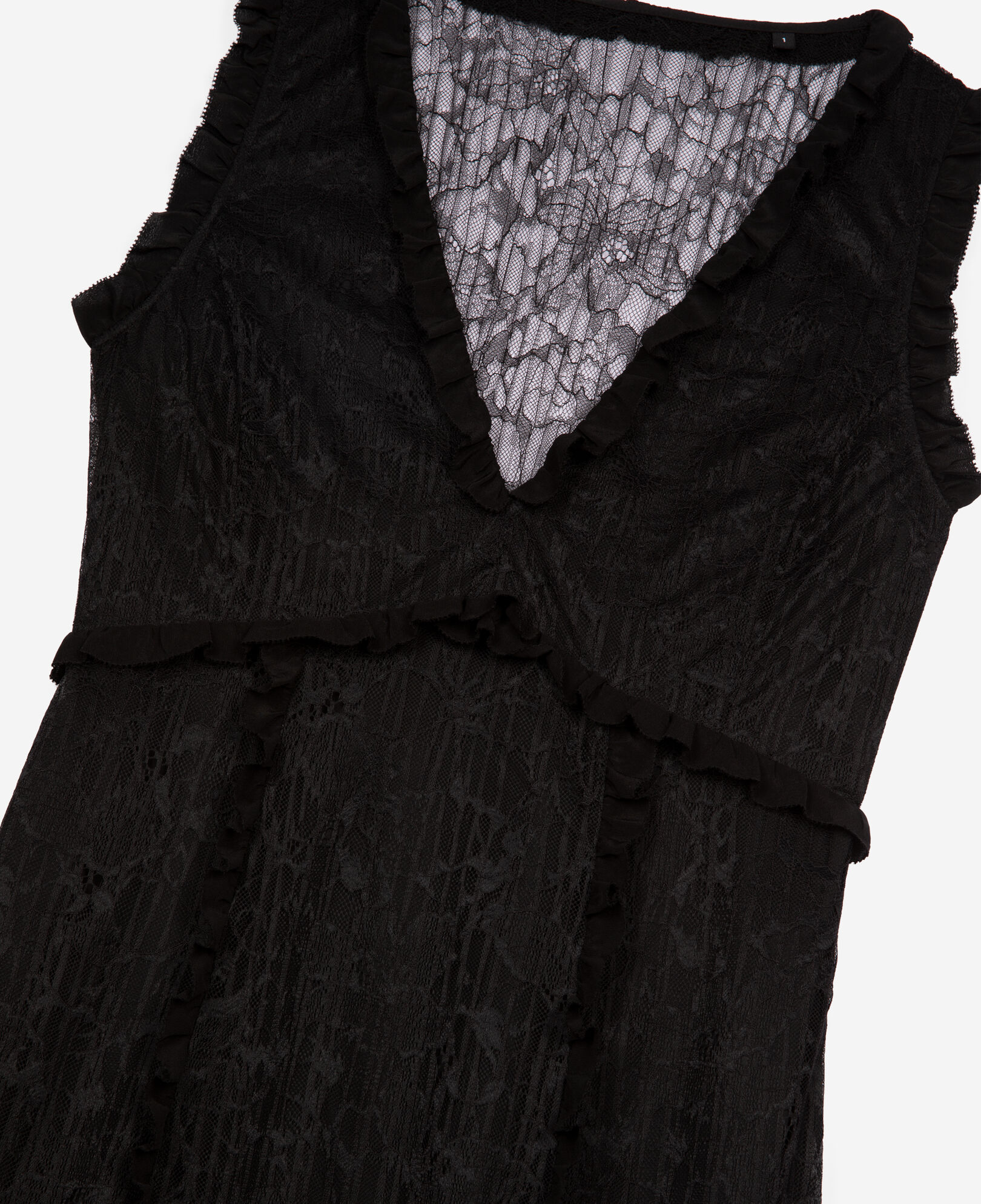 The Kooples WOMEN BLACK long black lace dress