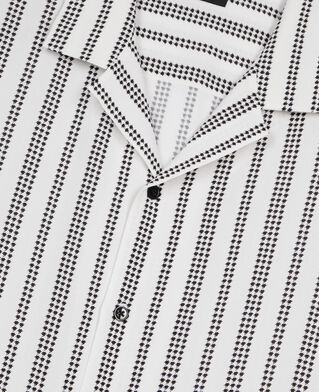 The Kooples MEN ECRU BLACK short-sleeved printed shirt