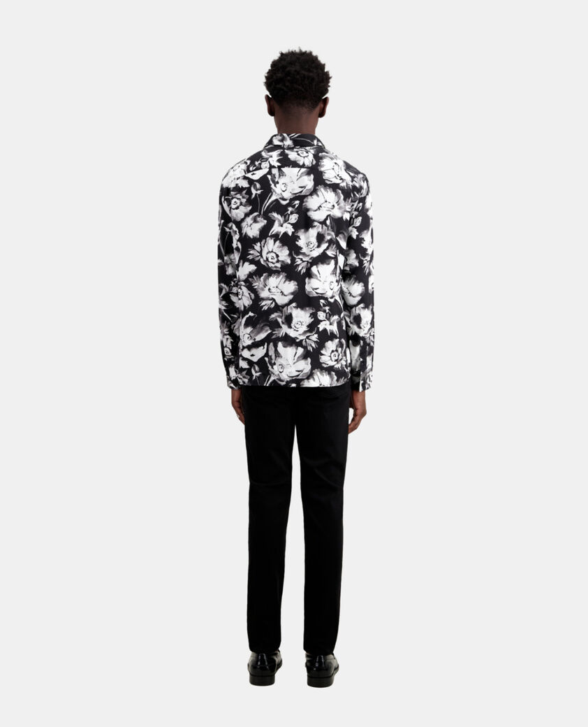 The Kooples HERREN BLACK WHITE bedrucktes hemd