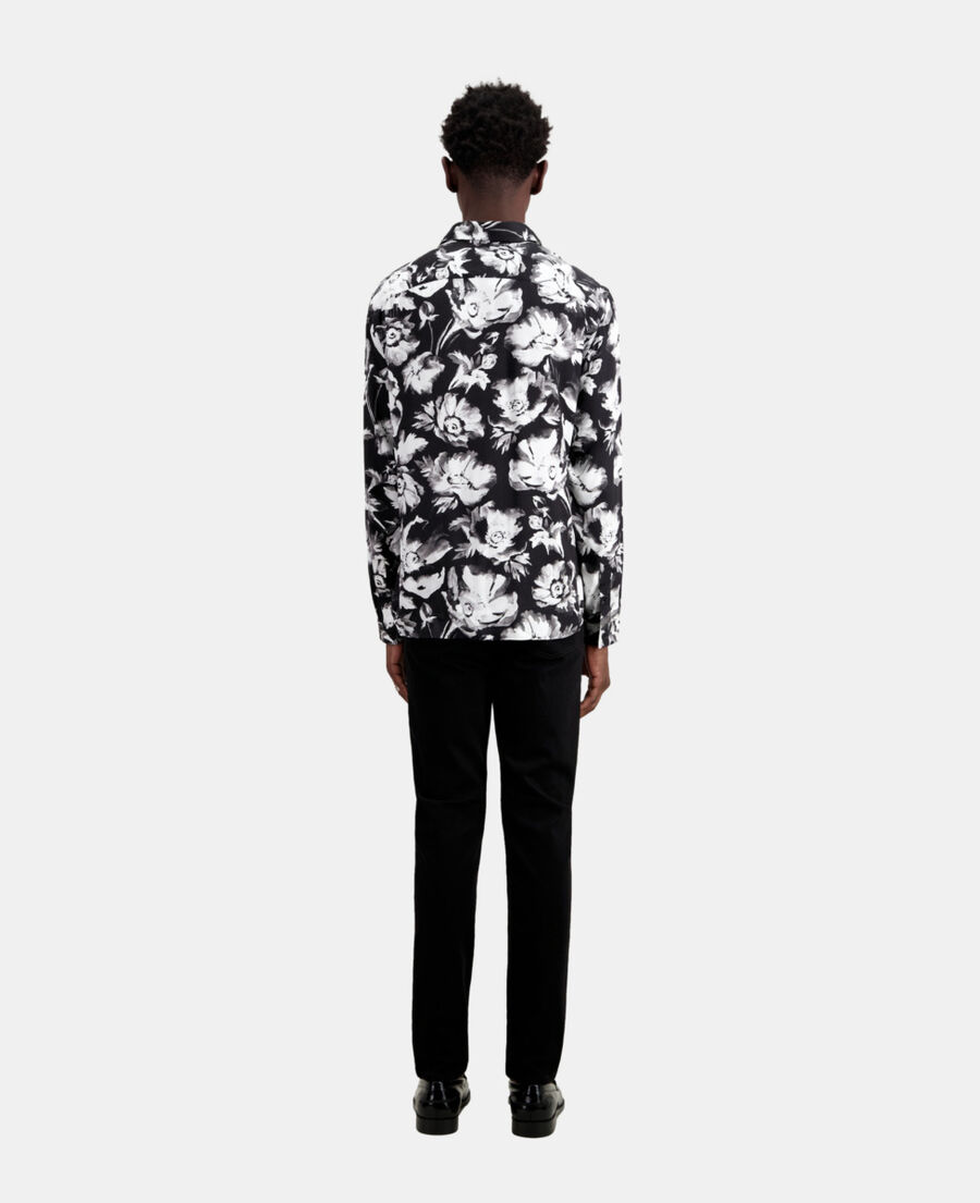 The Kooples HERREN BLACK WHITE bedrucktes hemd