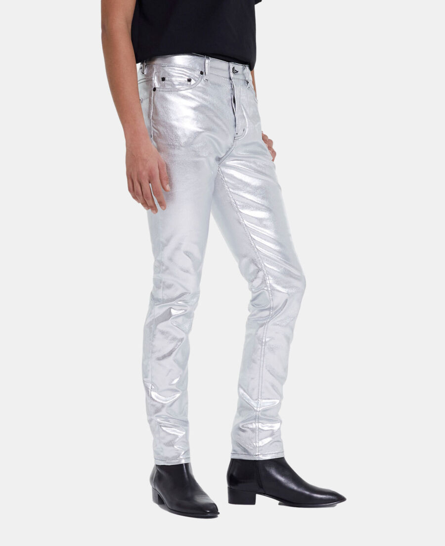 The Kooples MEN SILVER slim gray jeans