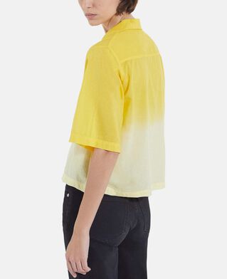 The Kooples WOMEN YELLOW MELANGE cotton shirt for women in hawaiian tie-dye