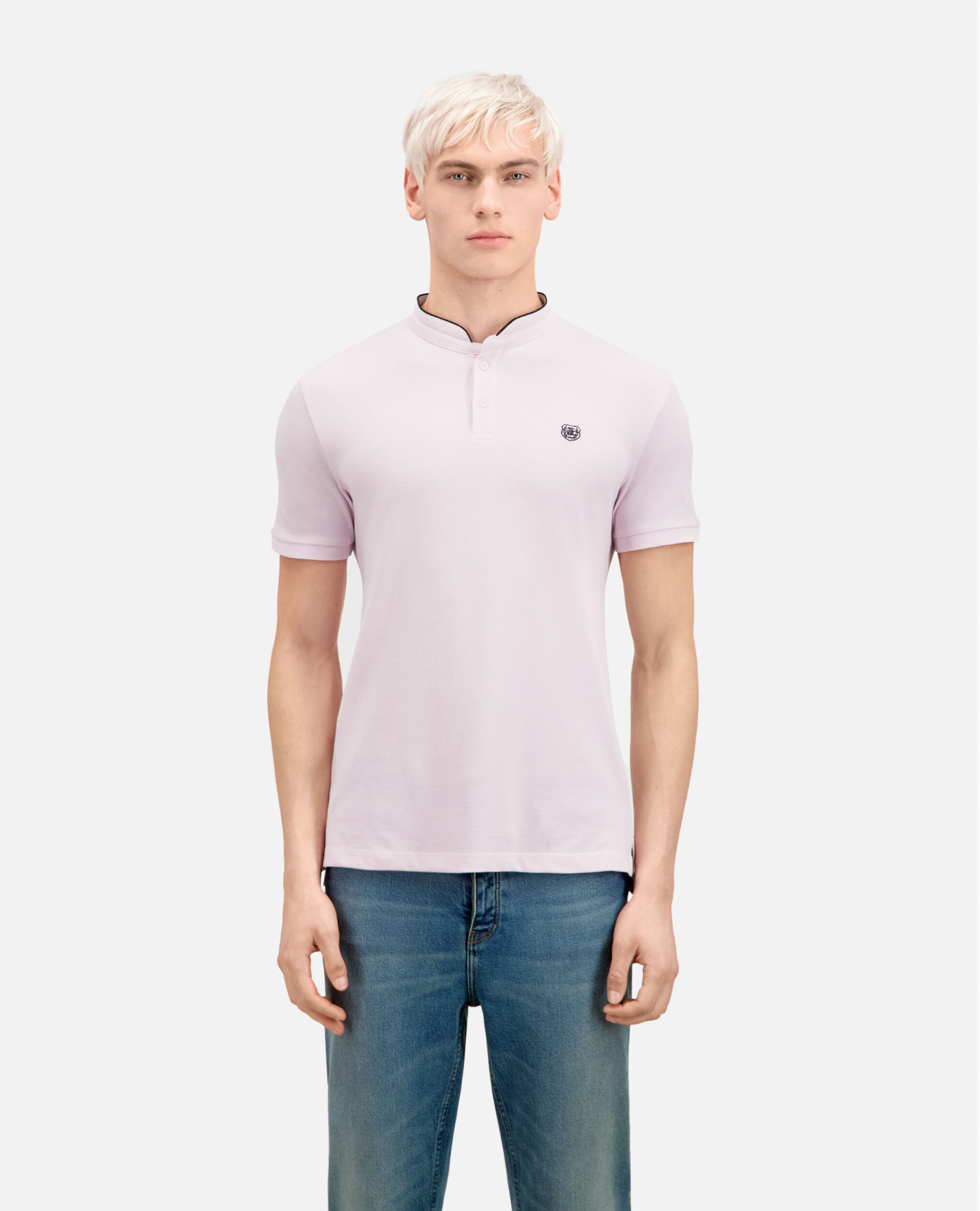 Rosa Poloshirt aus Baumwolle, PALE PINK, hi-res image number null