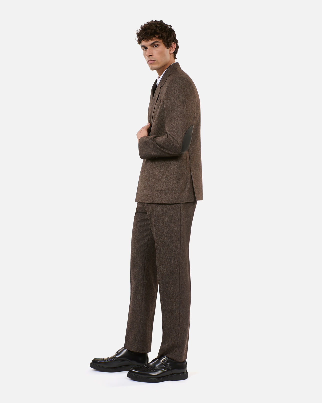 The Kooples MEN BROWN brown wool suit jacket
