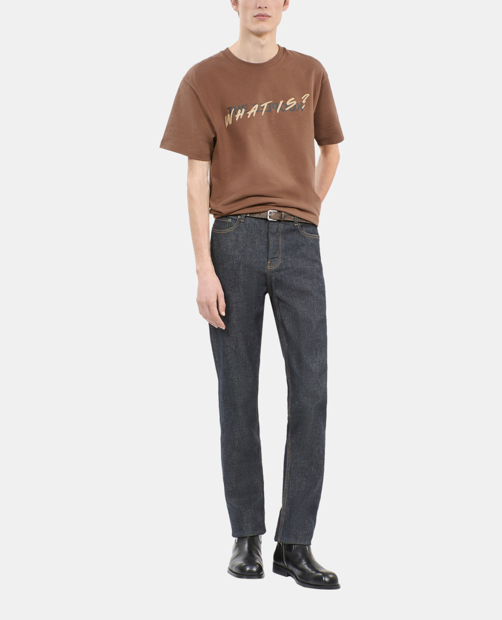 Brown What is t-shirt, BROWN, hi-res image number null