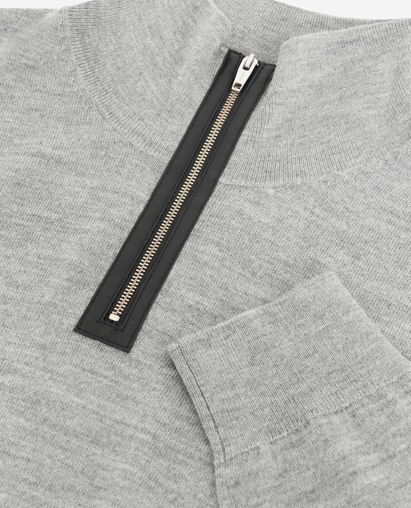 The Kooples H MIDDLE GREY grey stand-up collar sweater