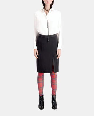 The Kooples WOMEN BLACK black midi pencil skirt