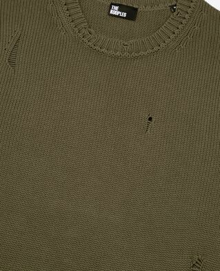 The Kooples MEN KAKI khaki openwork sweater