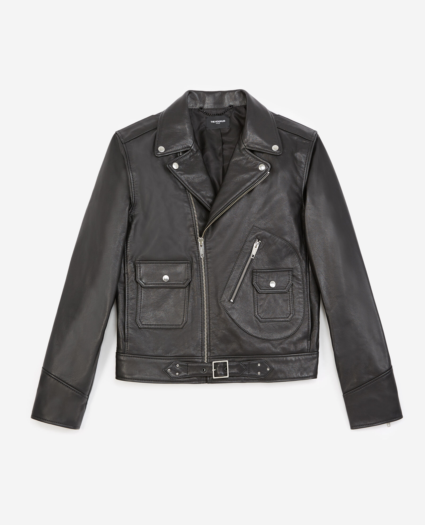 The kooples men's leather biker jacket discount