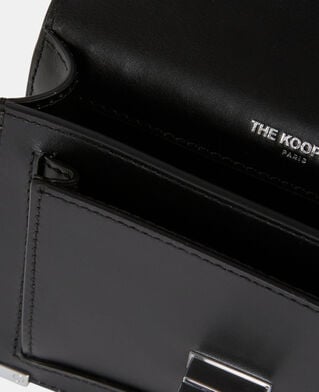 The Kooples FEMME BLACK STONE sac emily nano en cuir noir