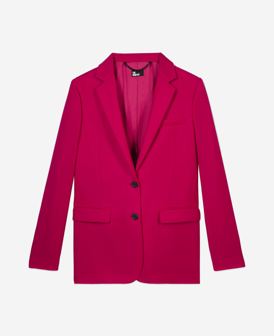 red wool suit jacket