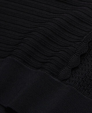 The Kooples FEMME BLACK pull noir en maille ajourée