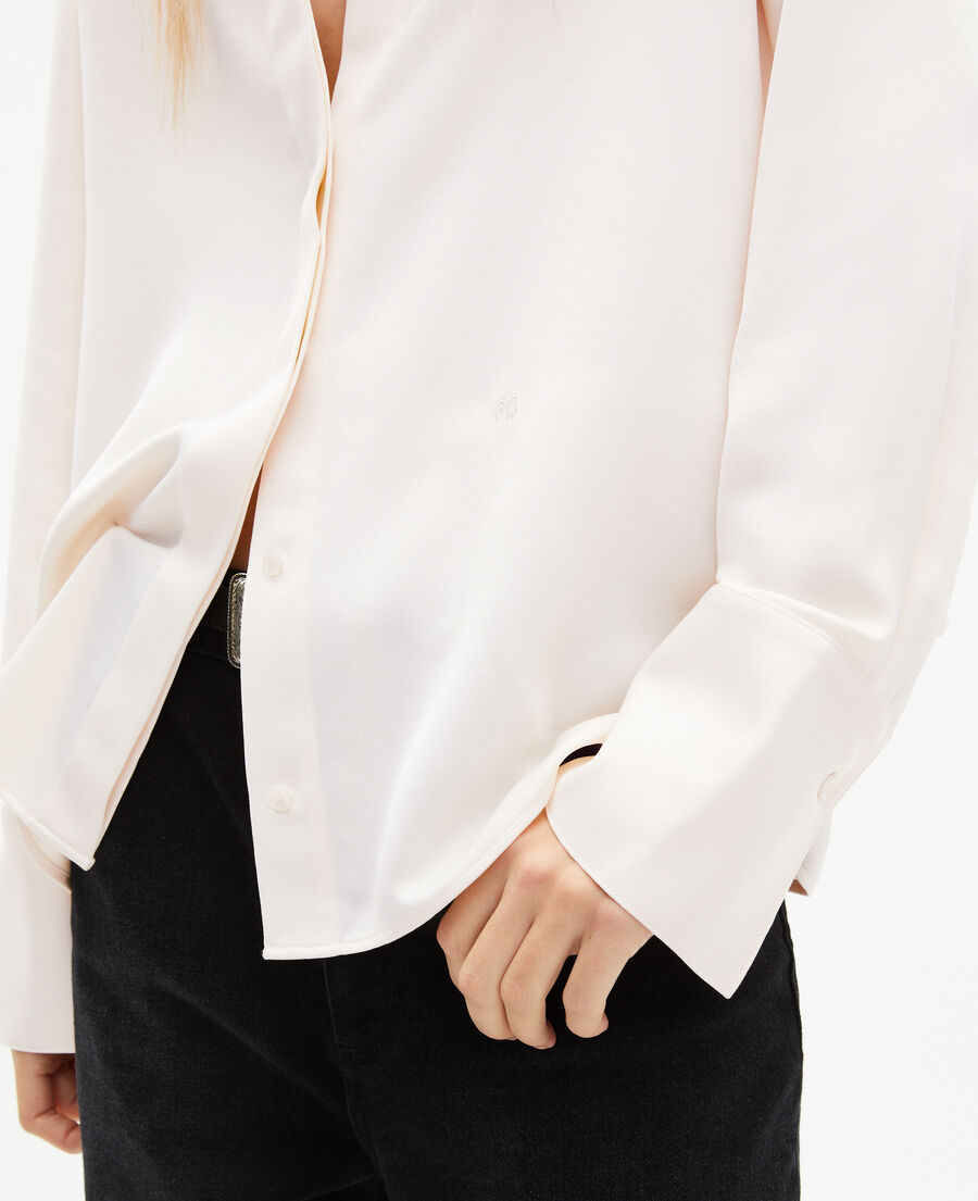 The Kooples F WHITE ecru satin shirt