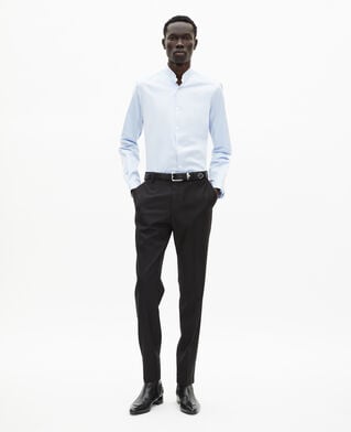 The Kooples HOMME BLACK pantalon de costume en laine ajusté noir