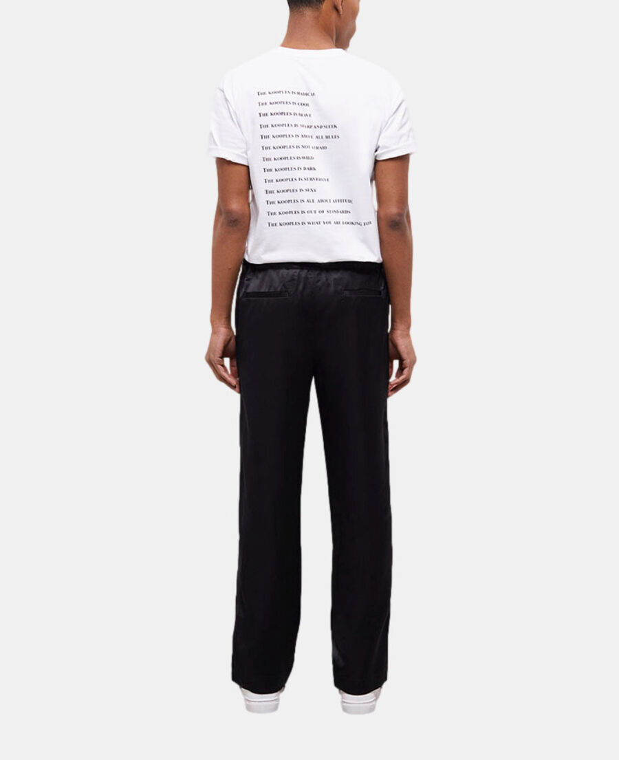 The Kooples HERREN BLACK schwarze hose mit satin-effekt