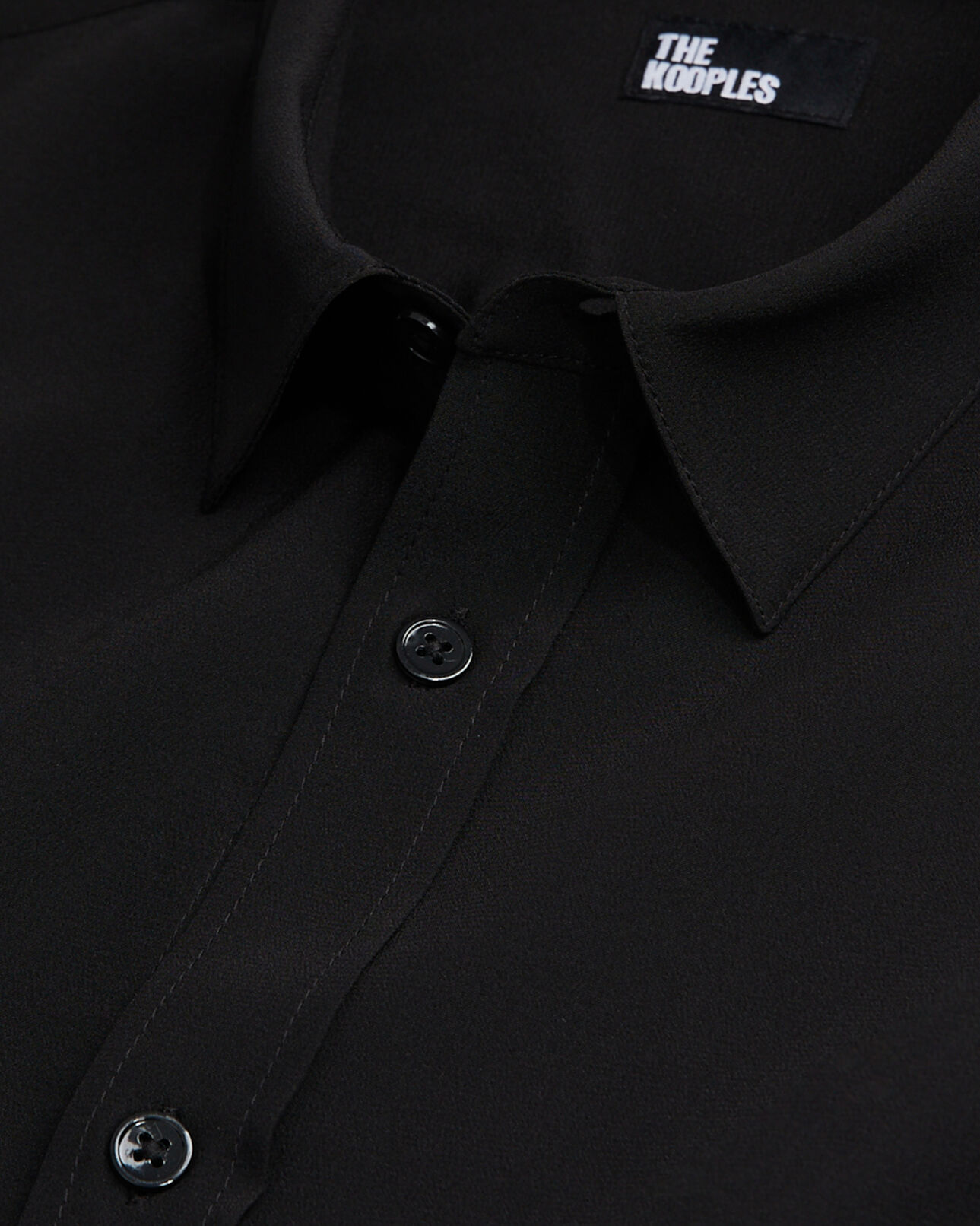 The Kooples MEN BLACK black silk shirt