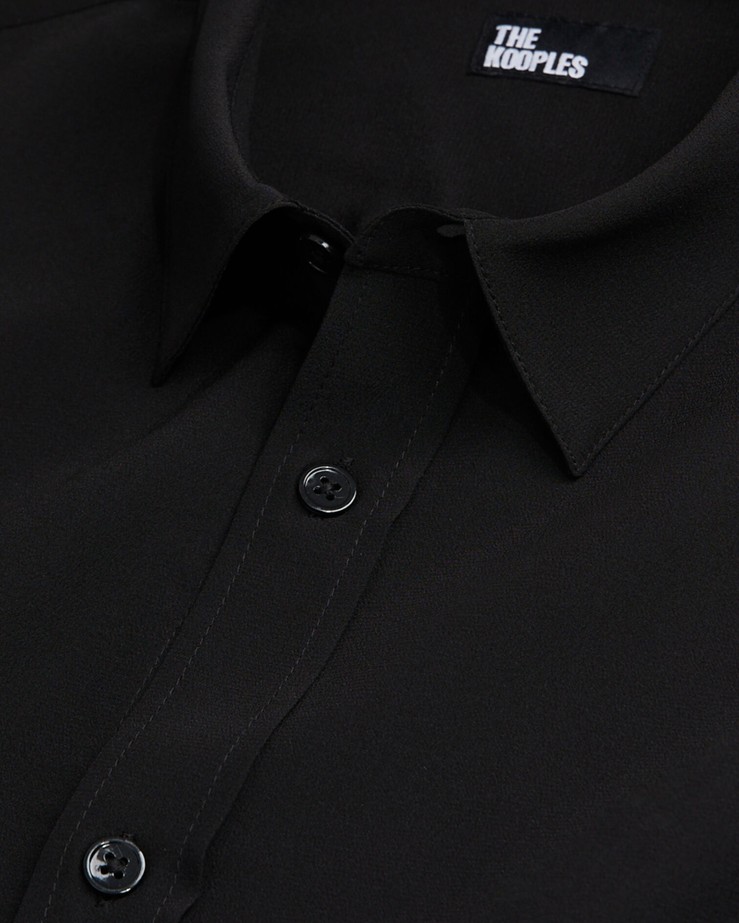 Black silk shirt, BLACK, hi-res image number null
