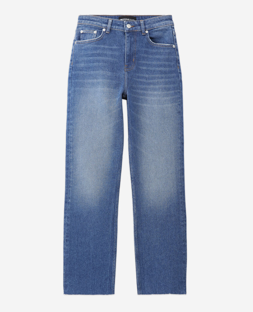 The Kooples MUJER BLUE WASHED vaqueros rectos cropped