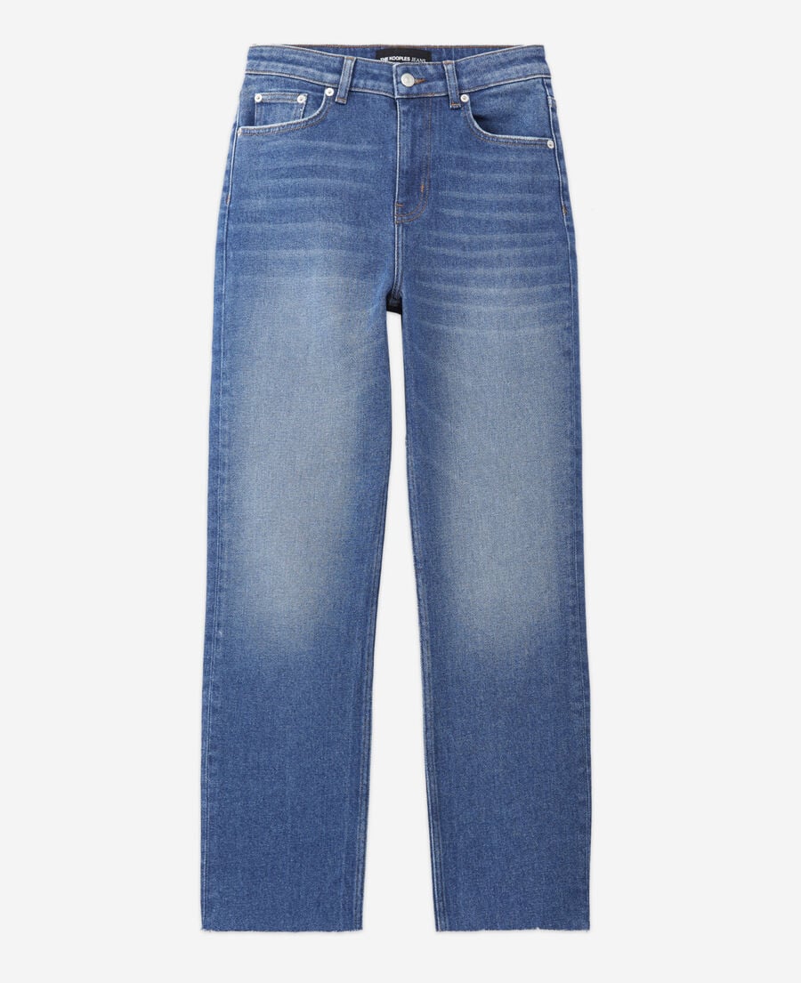 The Kooples WOMEN BLUE WASHED cropped straight jeans