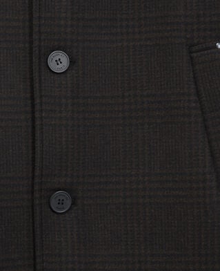 The Kooples HERREN BLACK BROWN mantel braun und schwarz kariert lang