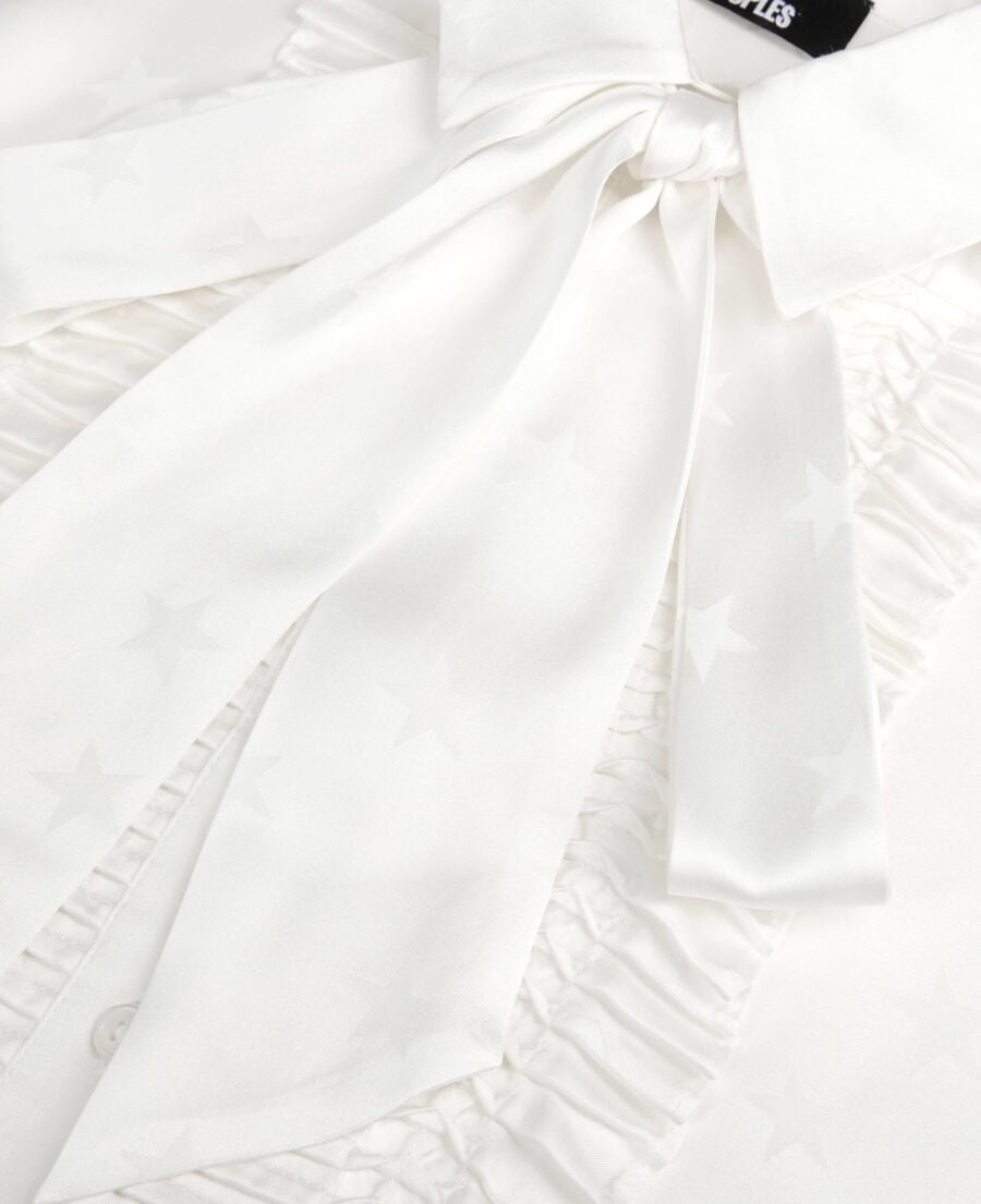 The Kooples DAMEN ECRU ecrufarbenes jacquard-hemd