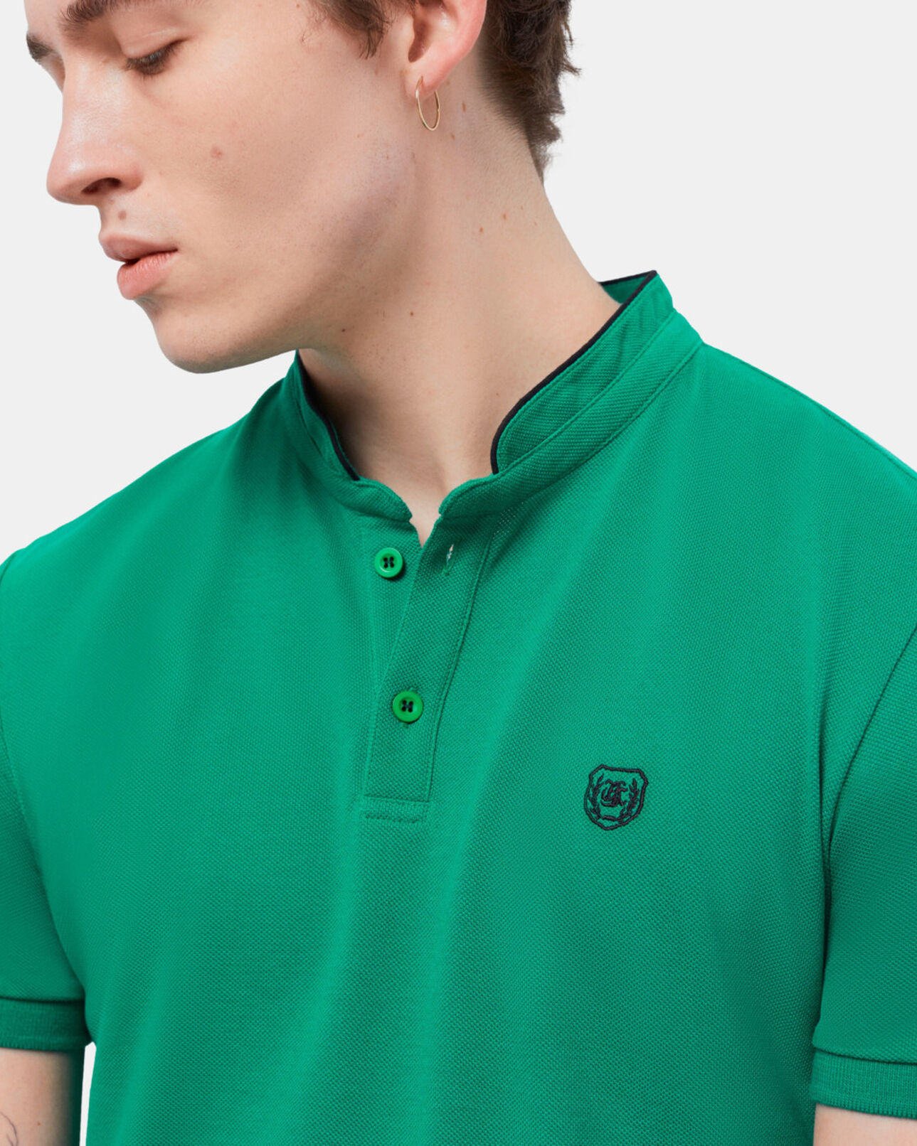 The Kooples HOMME APPLE polo col officier vert