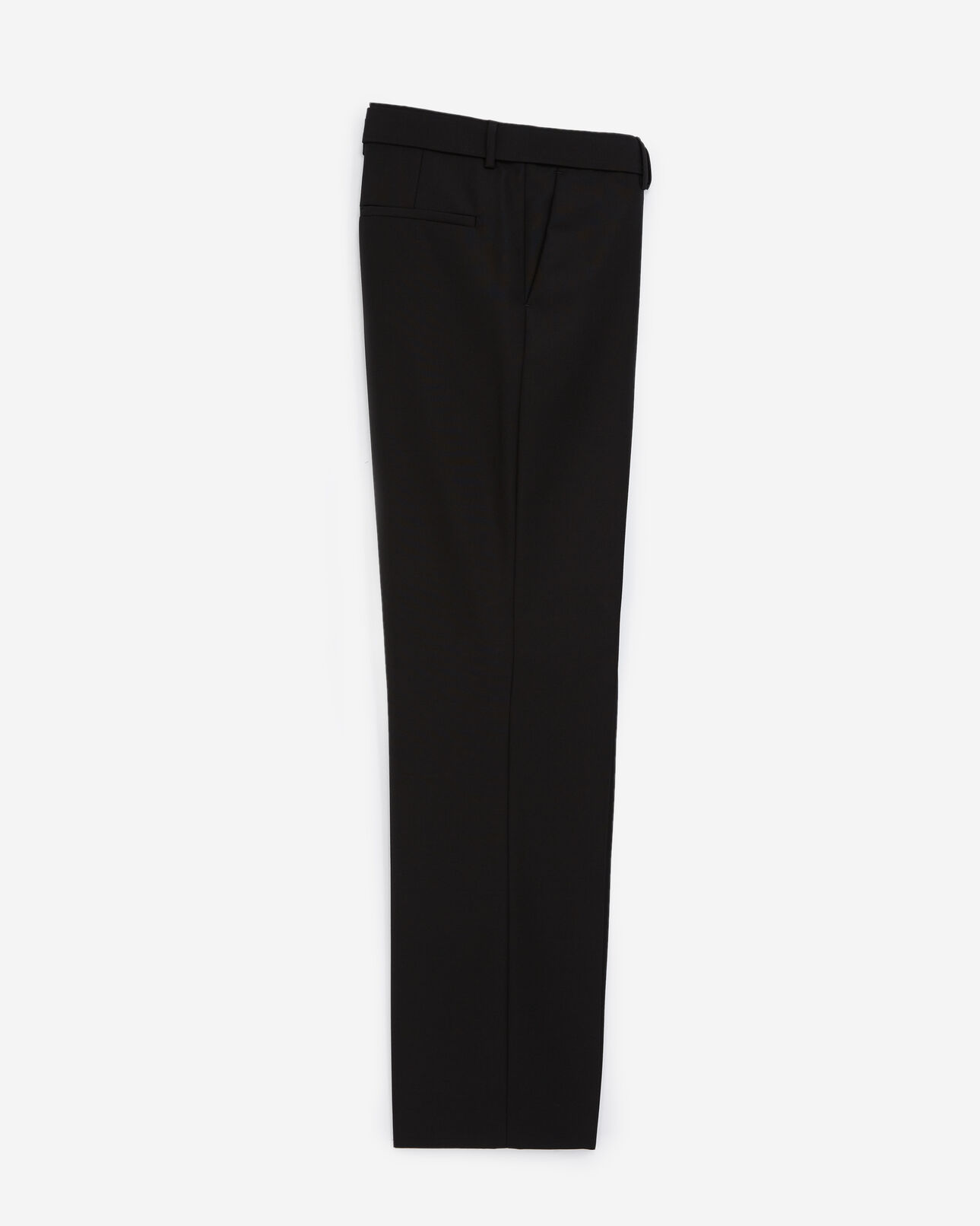 The Kooples MEN BLACK black trousers in wool with belt