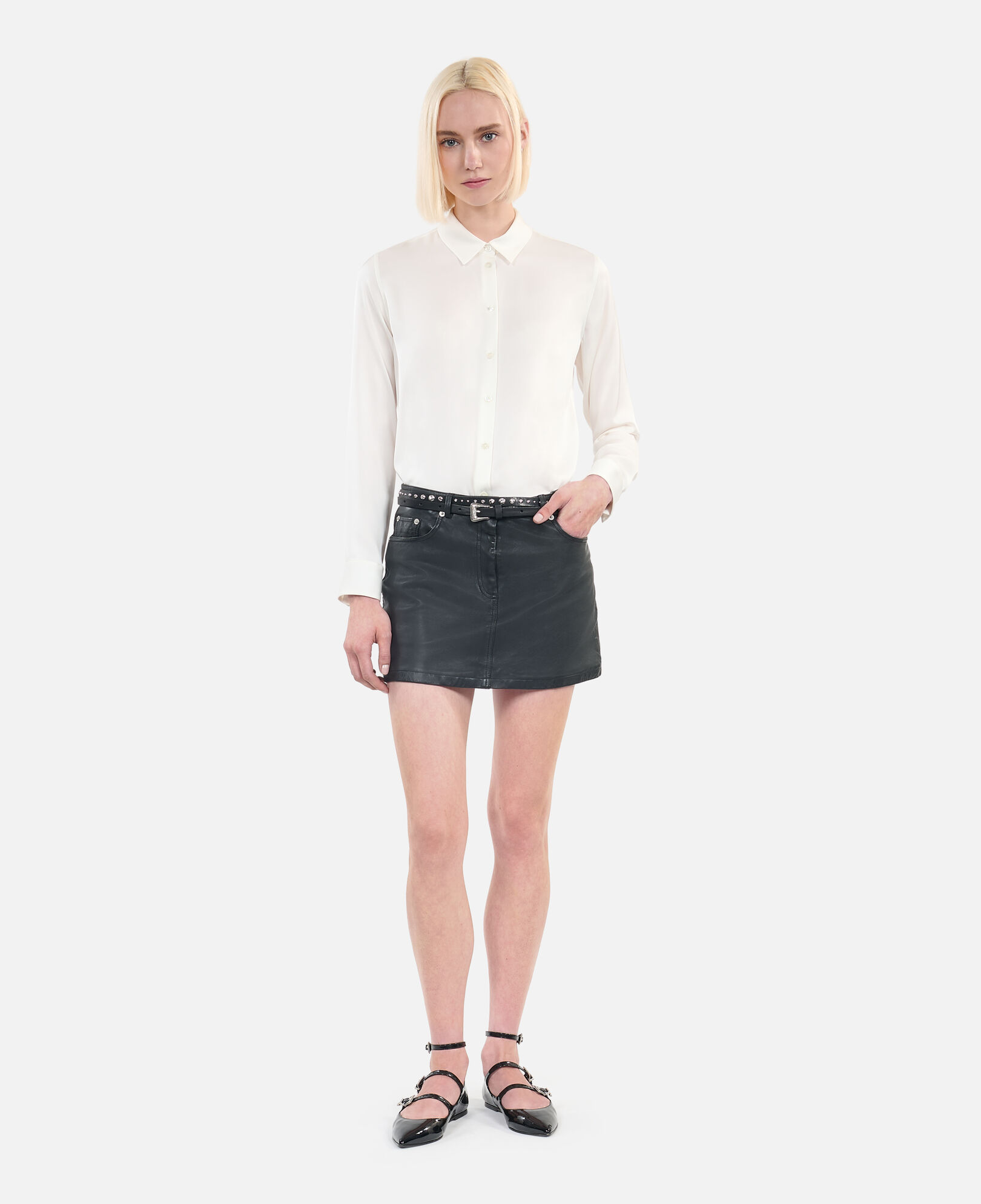 The Kooples WOMEN WHITE white silk shirt 