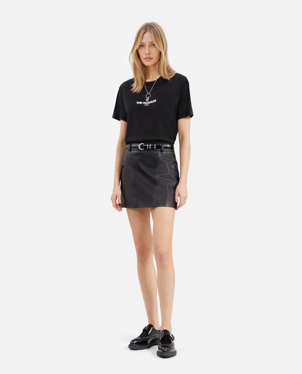 The Kooples WOMEN BLACK black logo t-shirt