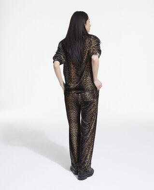 The Kooples MUJER LEOPARD camisa terciopelo leopardo
