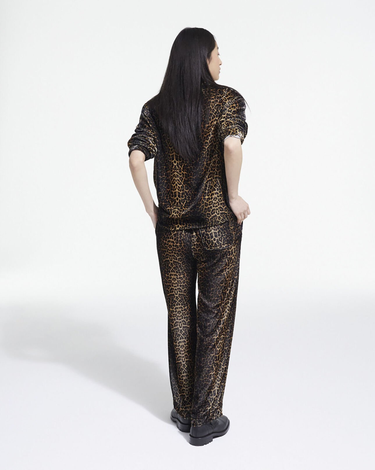 The Kooples WOMEN LEOPARD velvet leopard print shirt