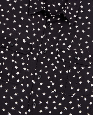 The Kooples MEN BLACK WHITE star printed shirt