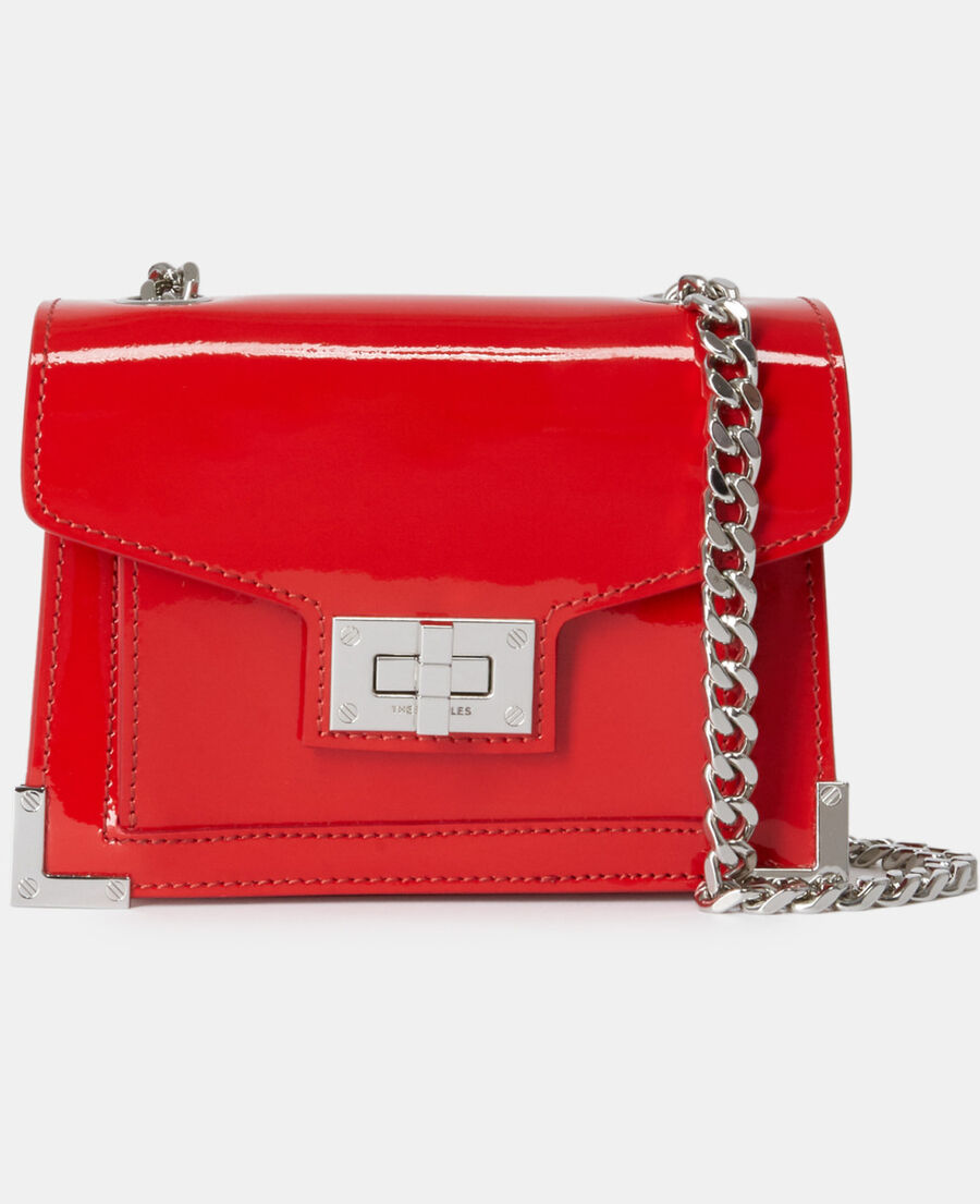 nano emily bag in red leather
