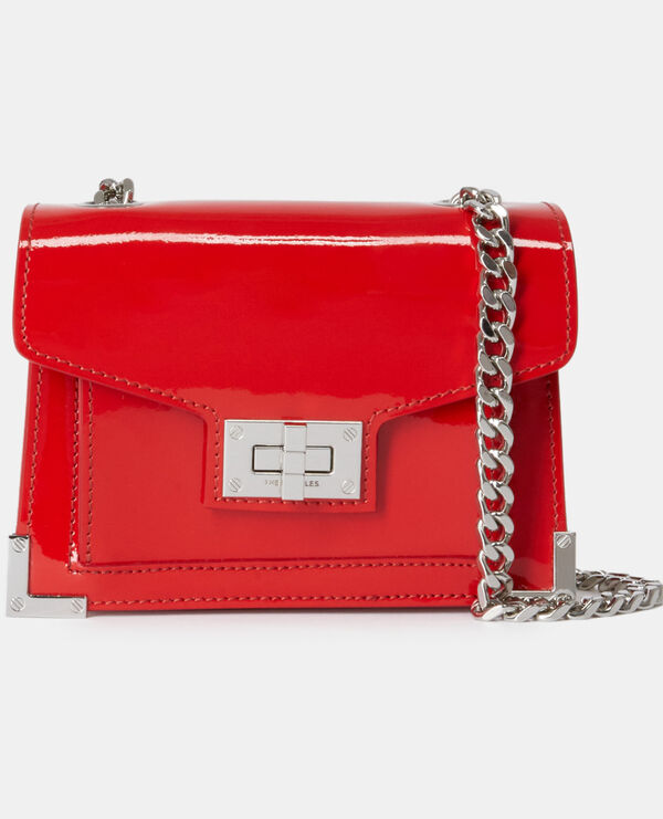 sac emily nano en cuir rouge