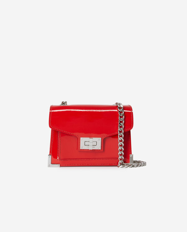 nano emily bag in red leather