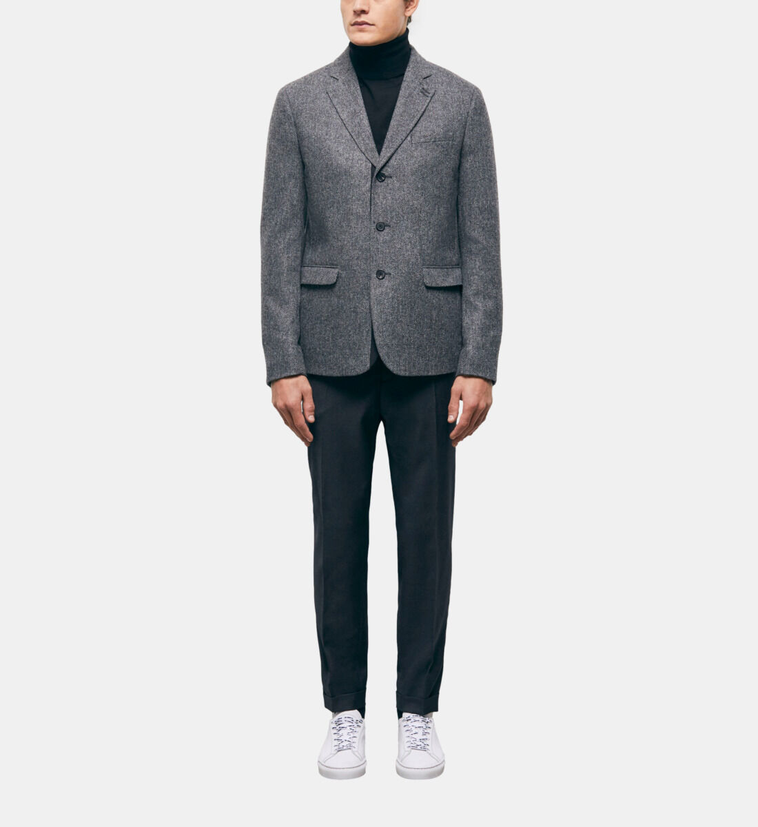 Veste en laine motifs grise The Kooples
