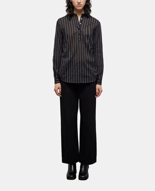 The Kooples F BLACK black striped shirt