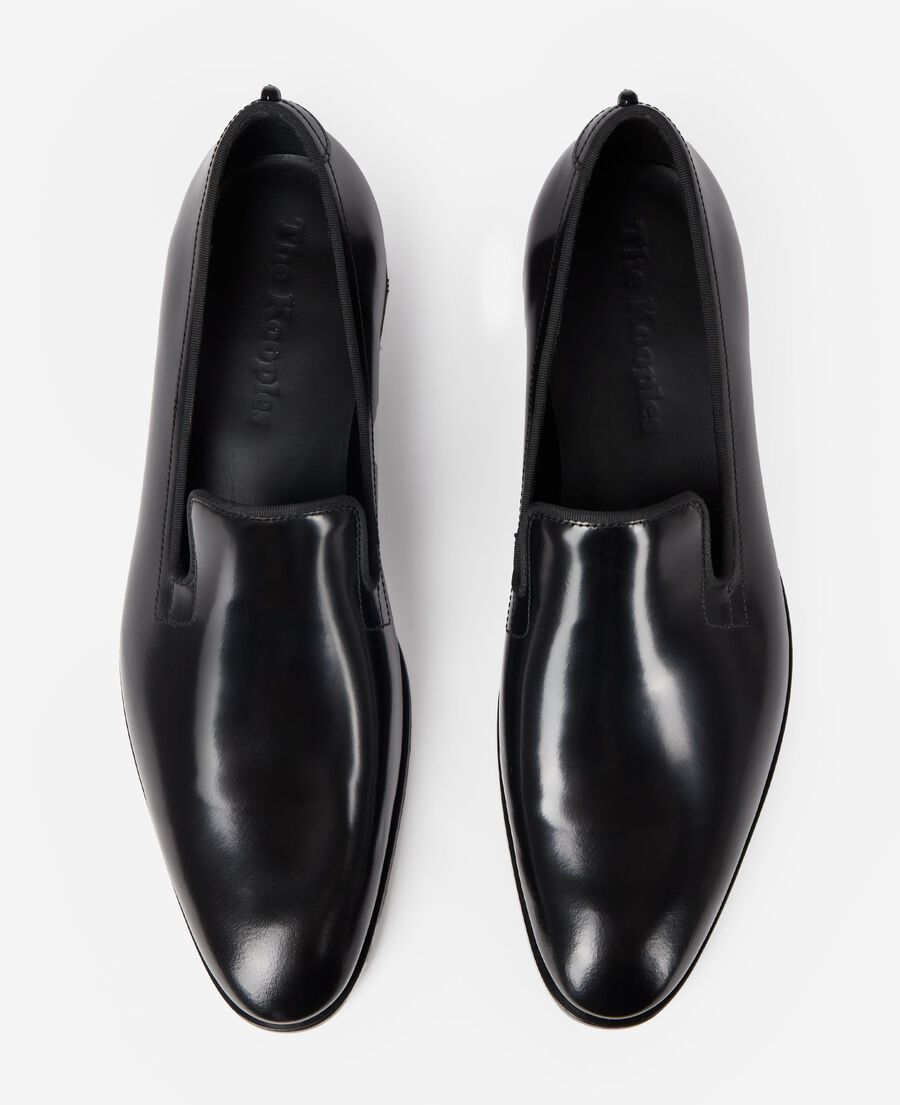 The Kooples H BLACK black shiny leather loafers