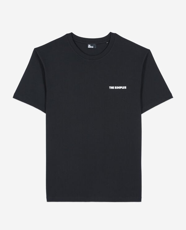 The Kooples HOMME BLACK t-shirt avec sérigraphie logo noir